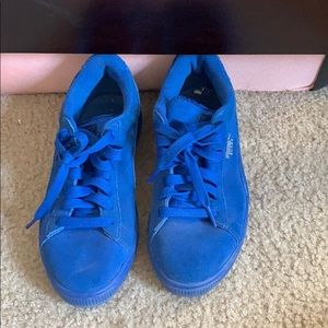Blue Puma Suede